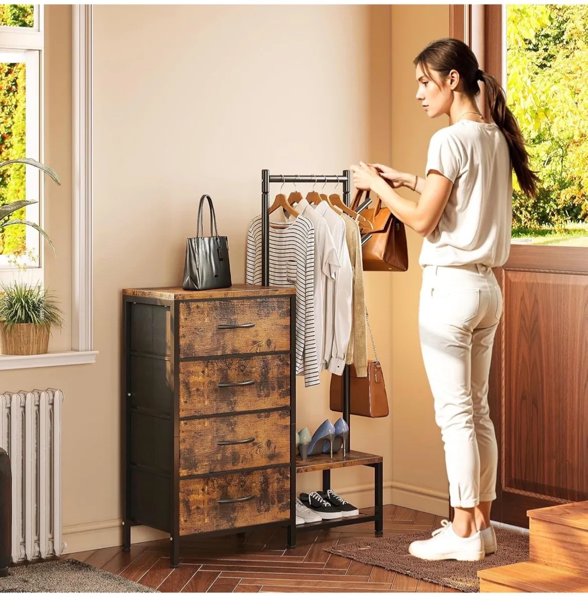 3 in 1 Chest of Drawers Bedroom, Including 4 Fabri - Image 2