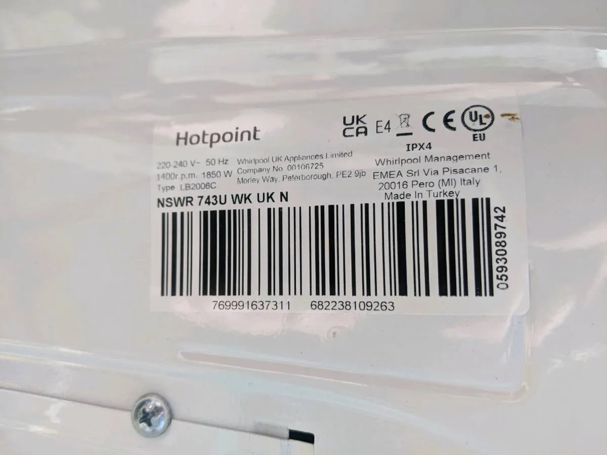 Hotpoint 7kg Washing Machine - Image 3