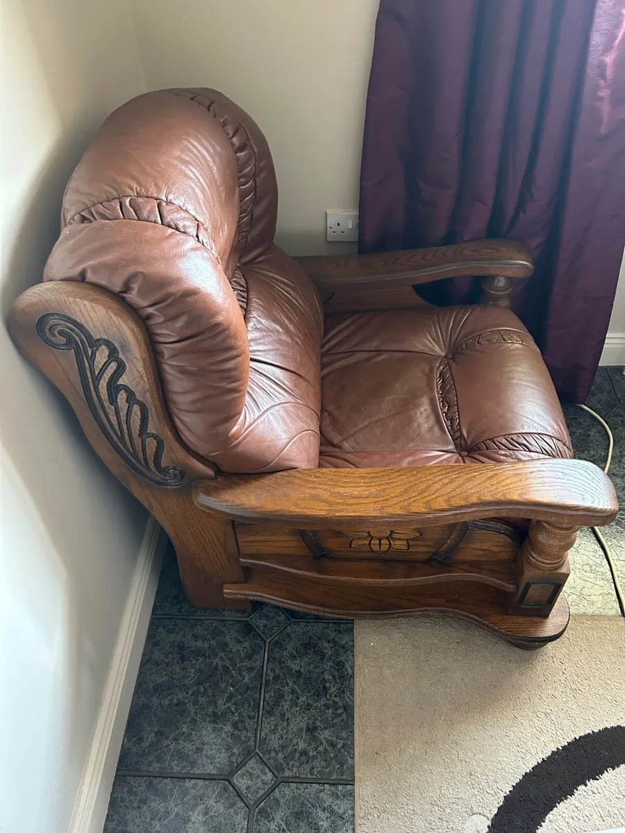 Oak Framed Armchairs - Image 3