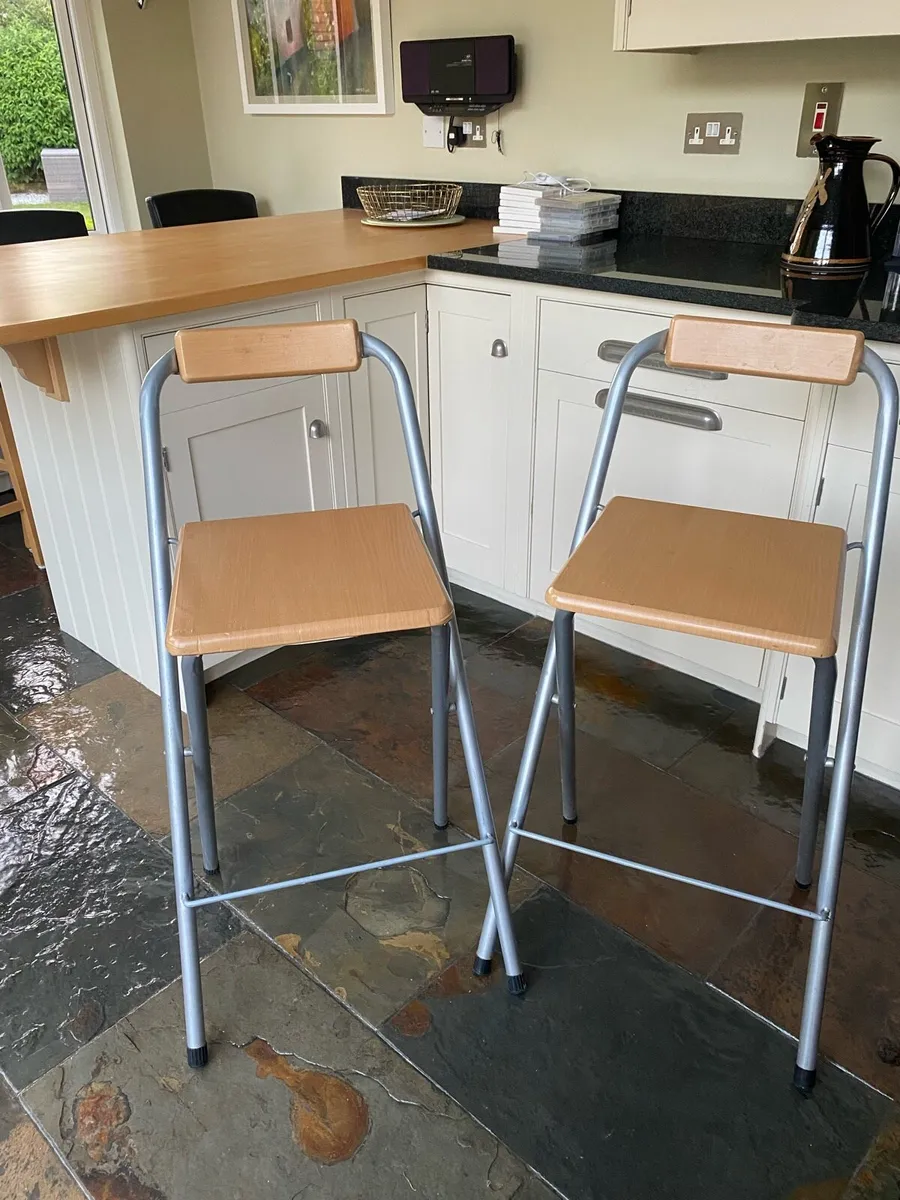 A pair of Kitchen counter high stools - Image 1