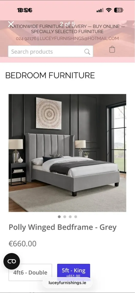 King size bedframe - Image 2