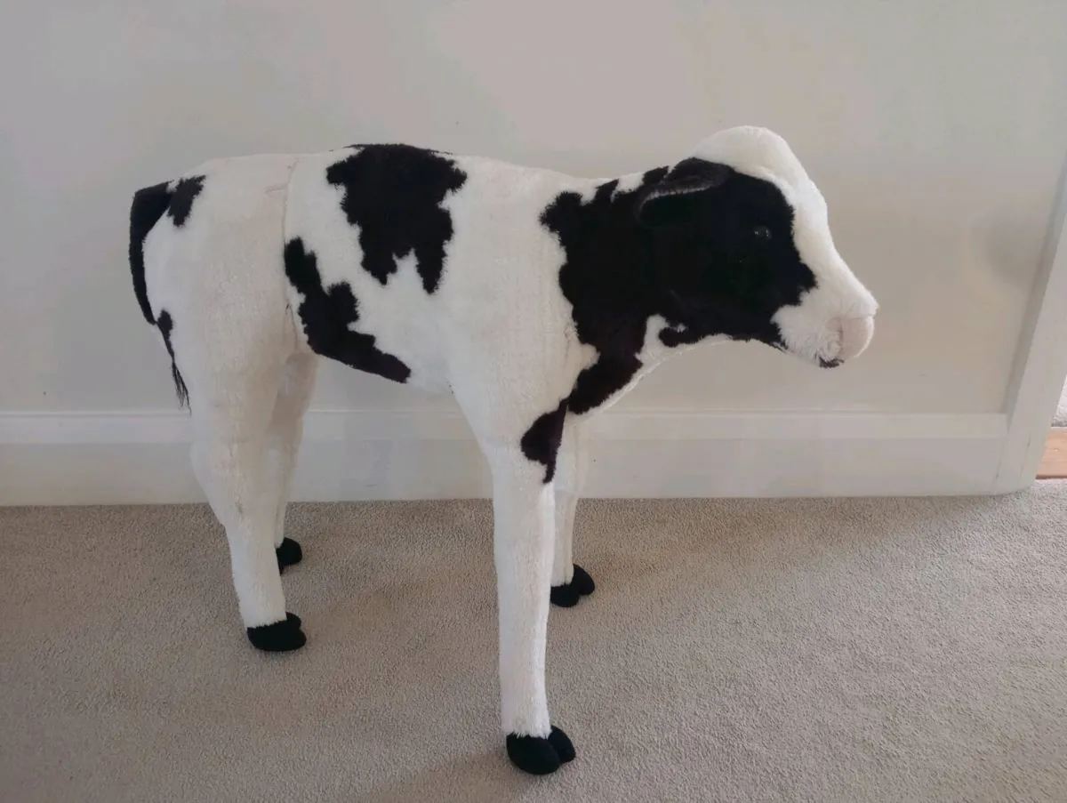 26 inch long Black Plush Calf/Cow - Image 2