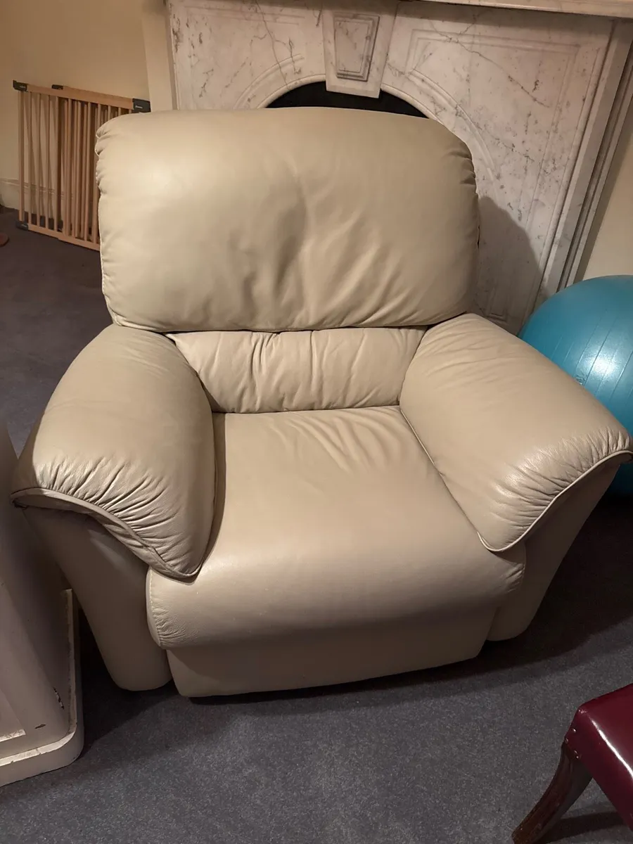 Leather style sofa chair - Image 1