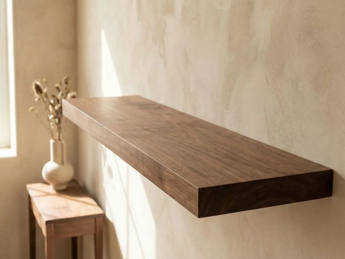 Solid Walnut & Oak Floating Shelves Custom Size - Image 3