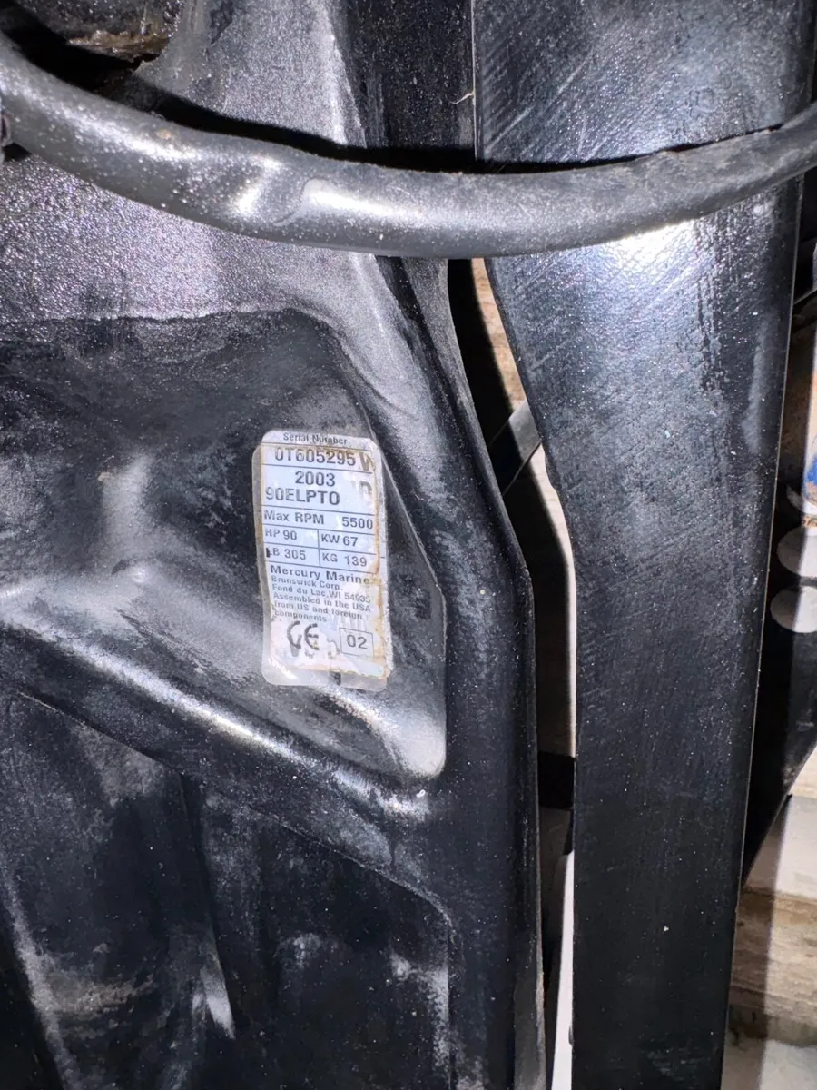 2003 Mercury 90hp 2 stroke outboard engine. - Image 4