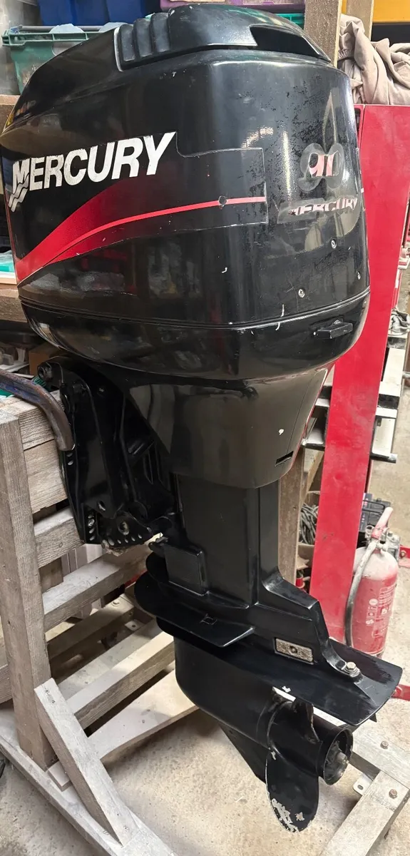 2003 Mercury 90hp 2 stroke outboard engine. - Image 1