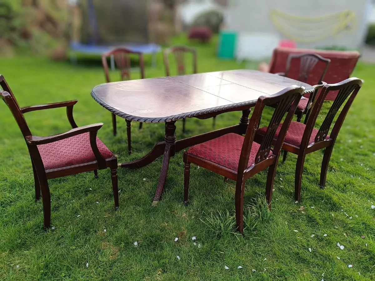 FREE - Dining table with chars - solid wood - Image 1