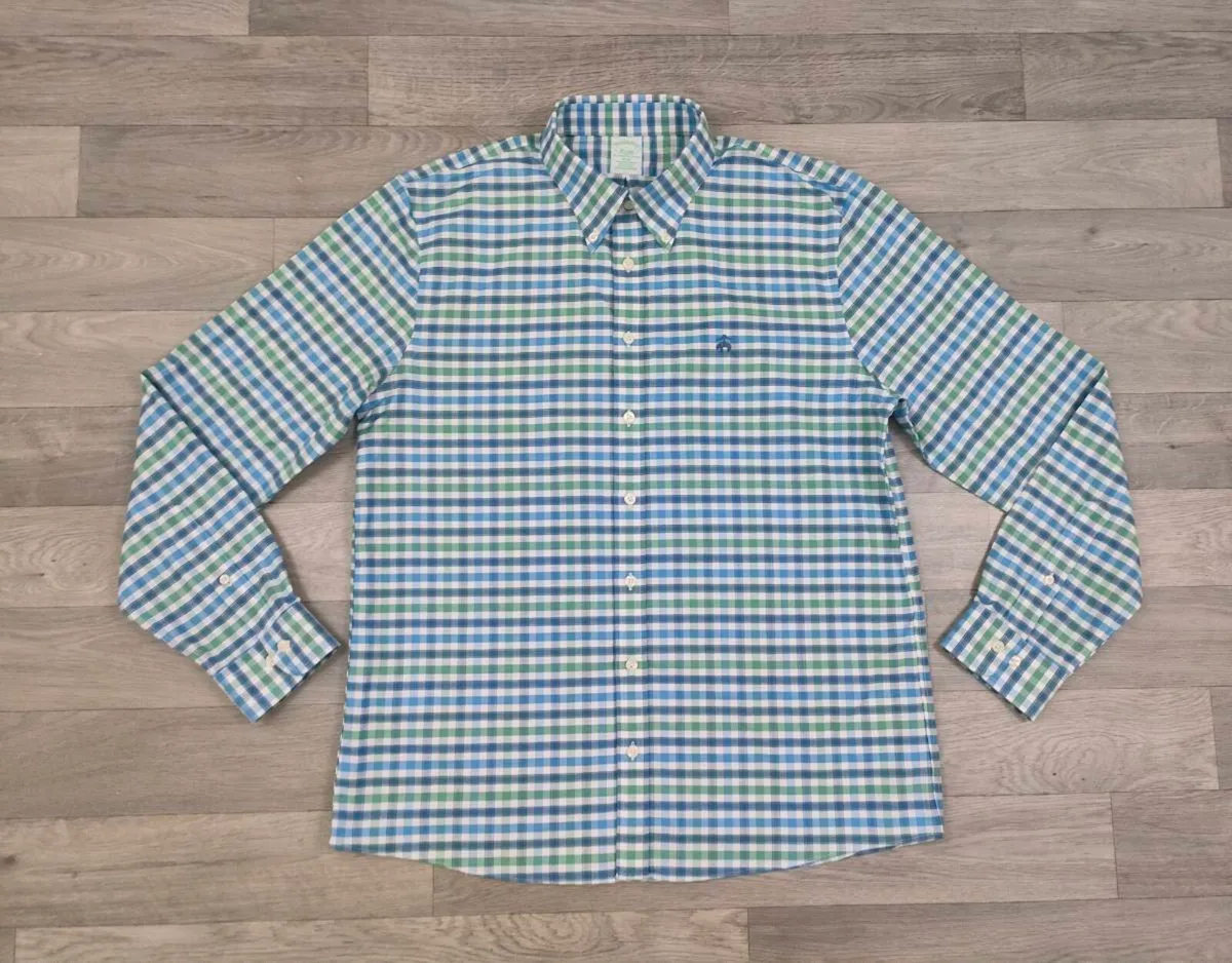 Brooks Brothers Non Iron Stretch Check Shirt Large - Image 1