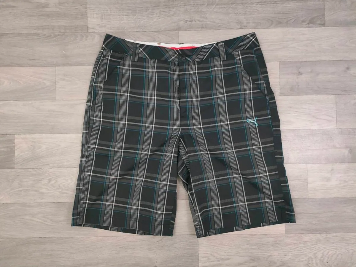 Puma Golf Check Shorts Mens Medium W34 - Image 1