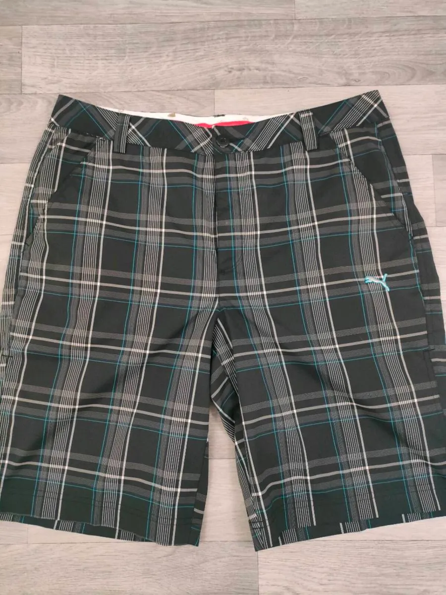 Puma Golf Check Shorts Mens Medium W34 - Image 2