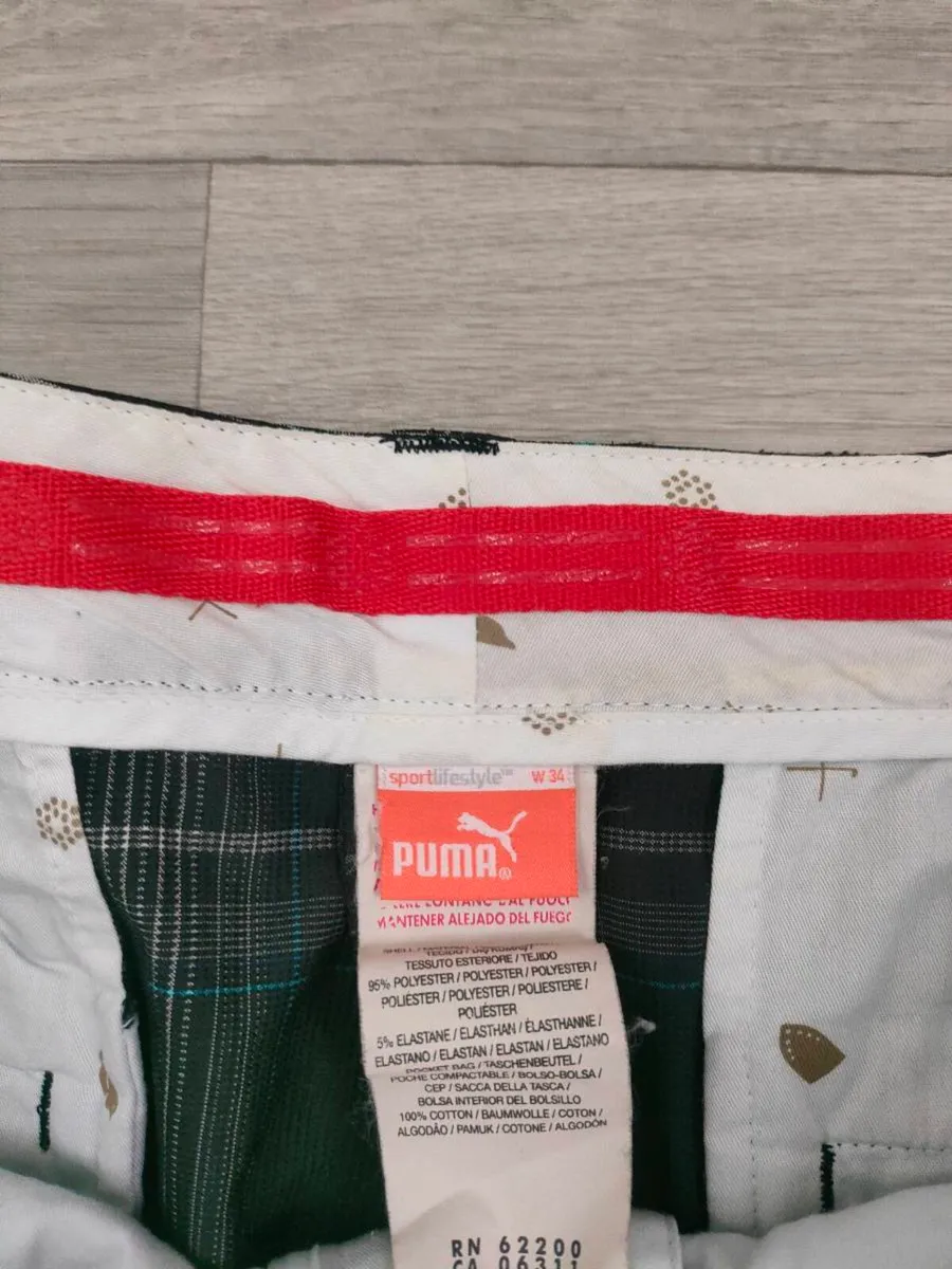 Puma Golf Check Shorts Mens Medium W34 - Image 4