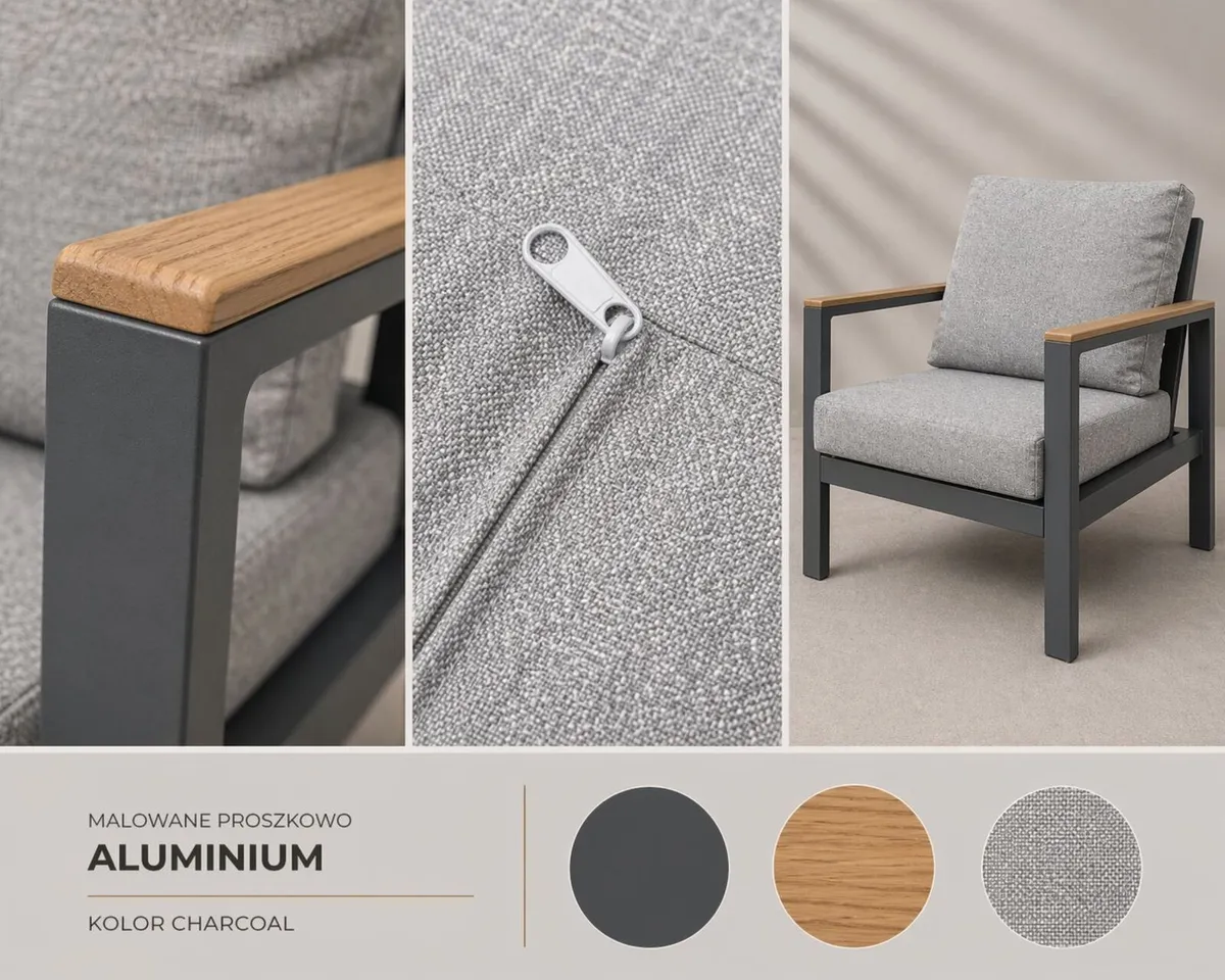 Aluminium Garden Furniture Set - Riviera Charcoal - Image 3