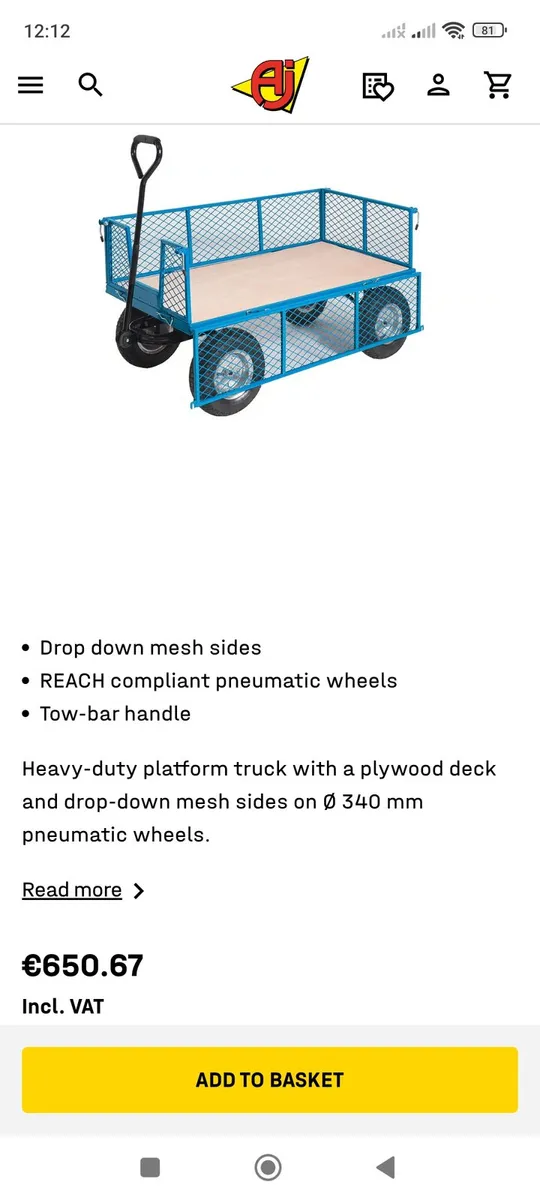 Garden Trolley/ Cart / pull along - Image 2