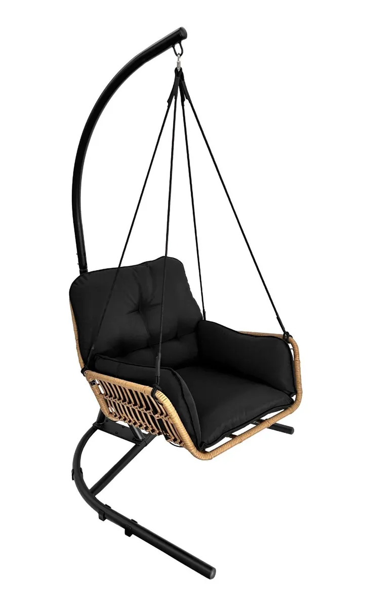 Erica Beige Hanging Egg Chair - Image 4