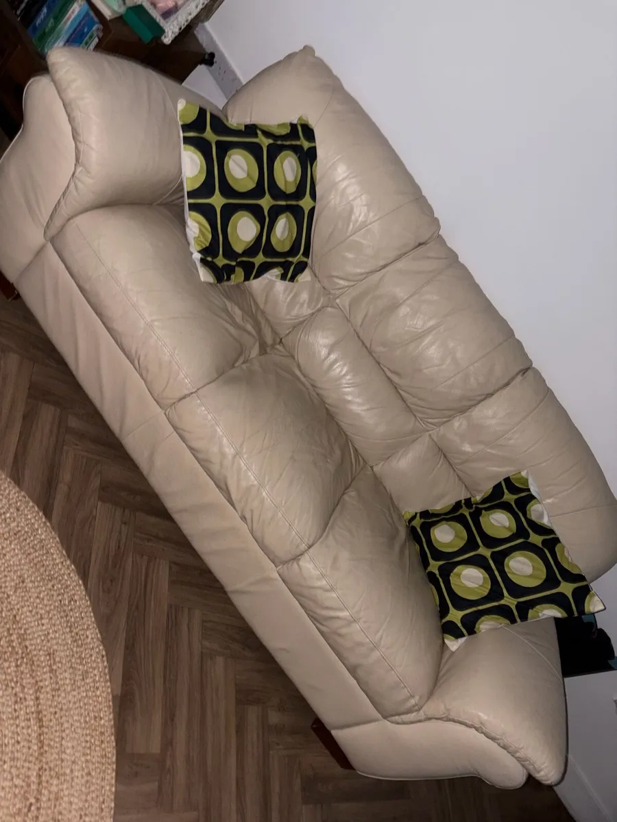 3 & 2 Seater Leather Suite - Image 2