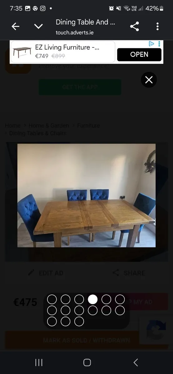 Dining Table and chairs - Image 1