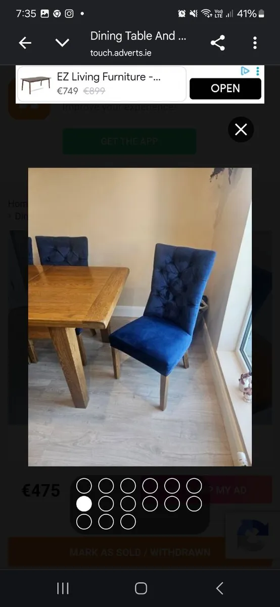 Dining Table and chairs - Image 2