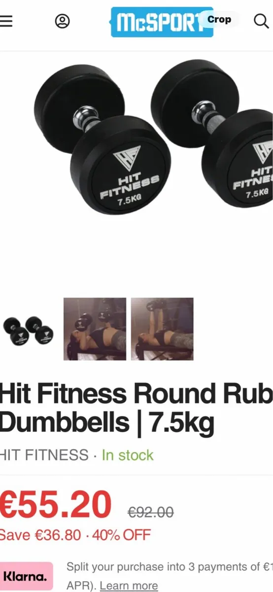 QUALITY RUBBER DUMBBELL SET, GREAT RANGE SIZES! - Image 2