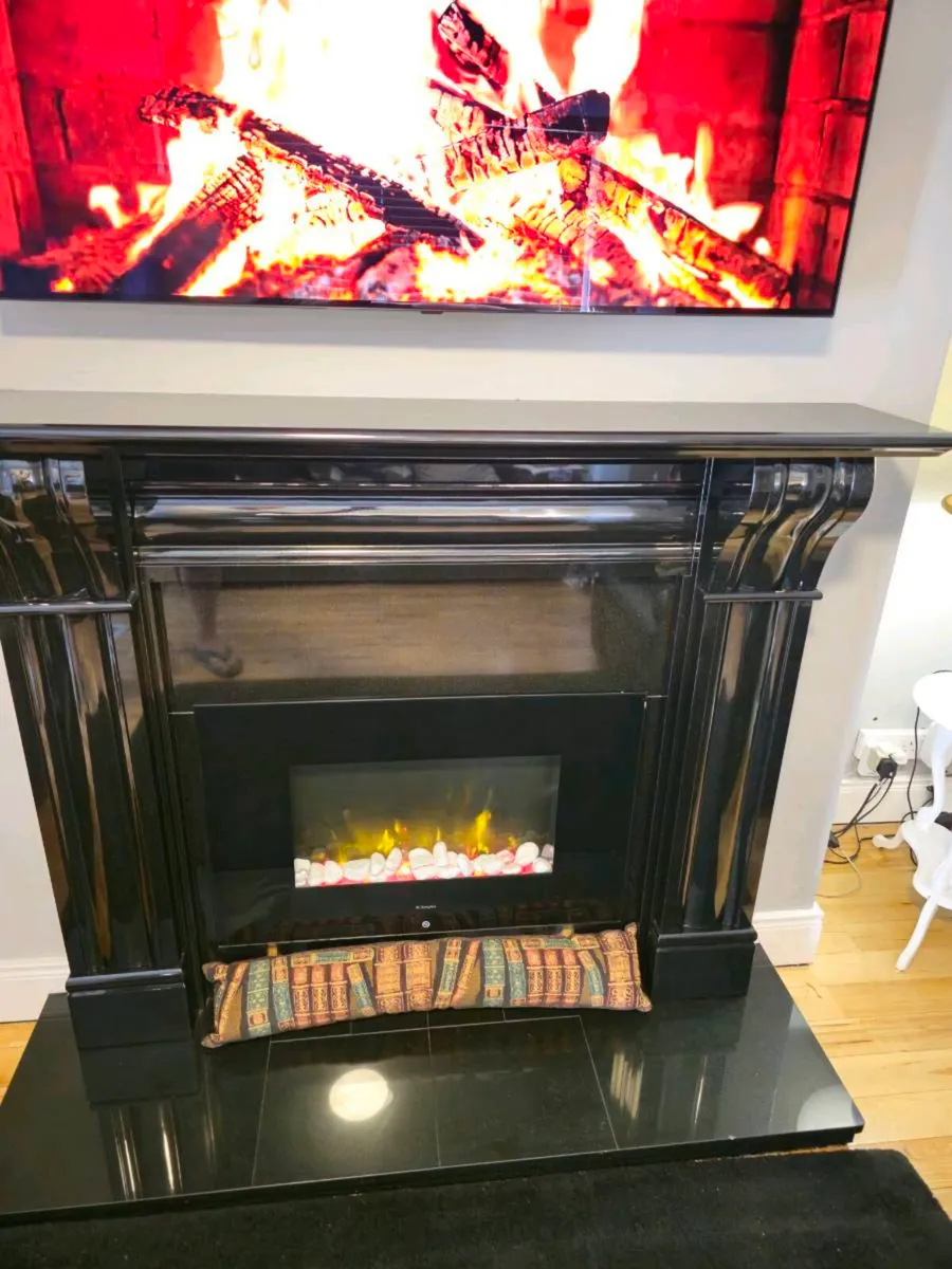 Black Marble Fireplace - Image 3