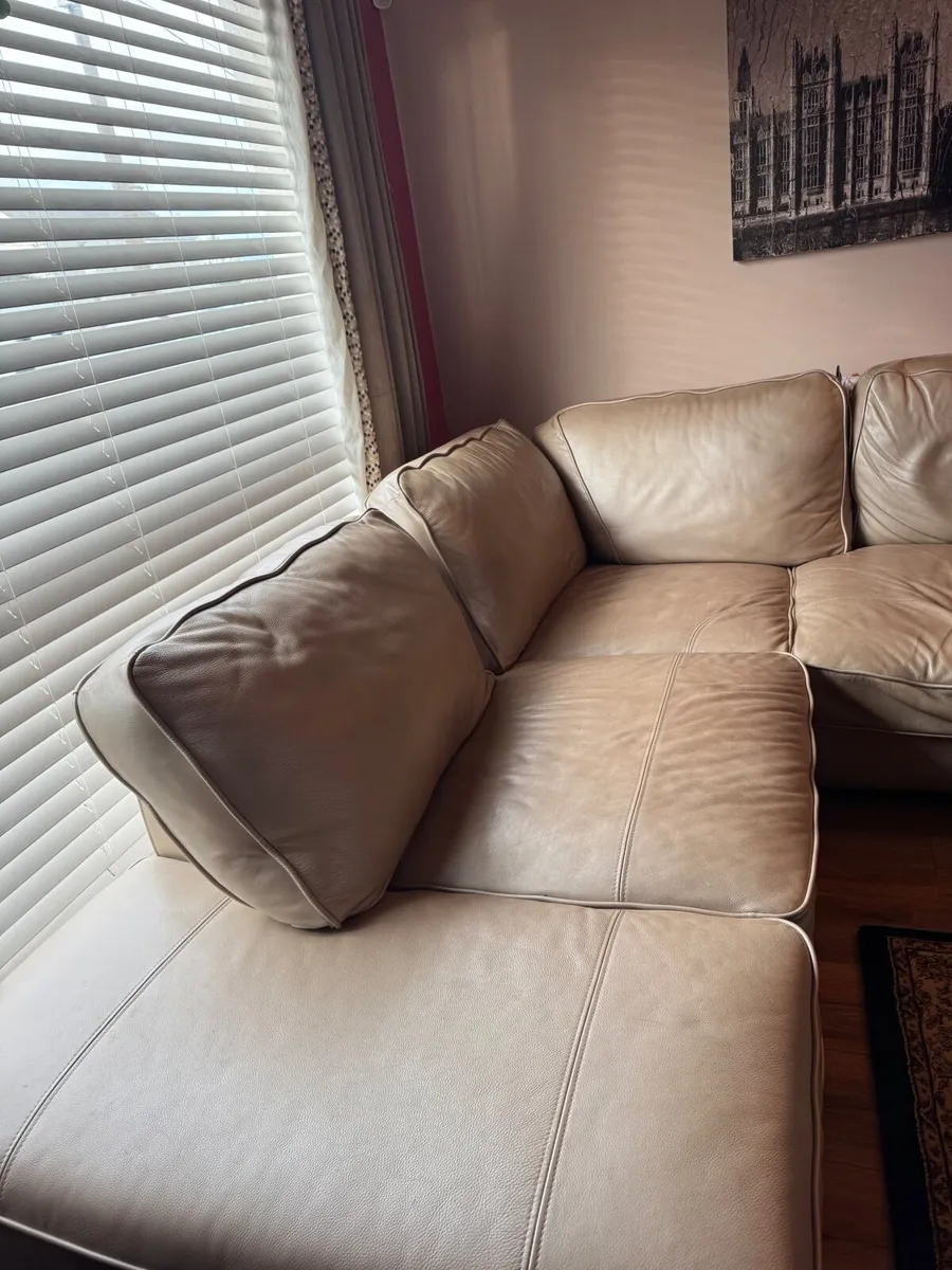 Leather L Shaped Couch - Image 3