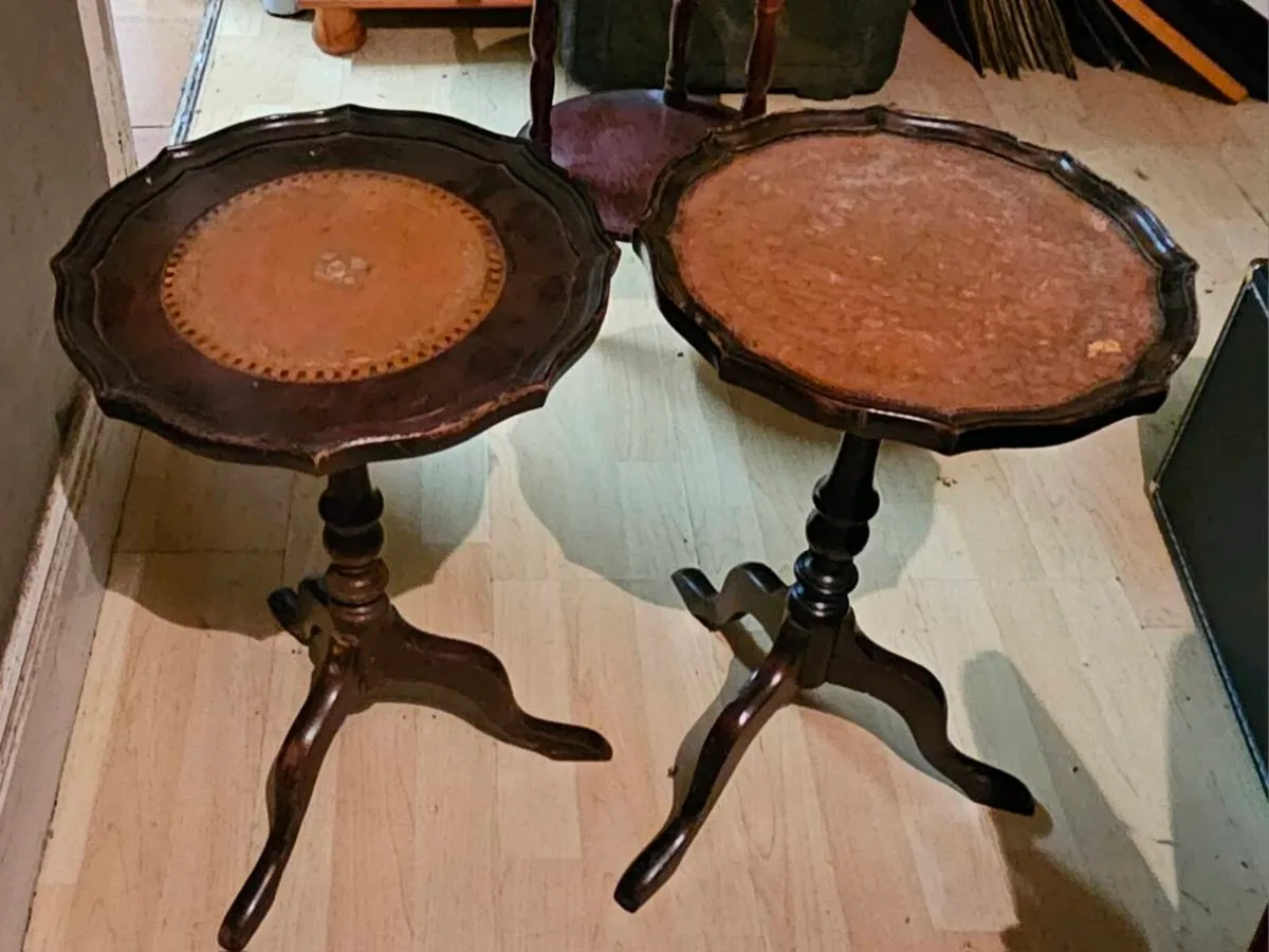 Small Mahogany Vintage Tables - Image 2