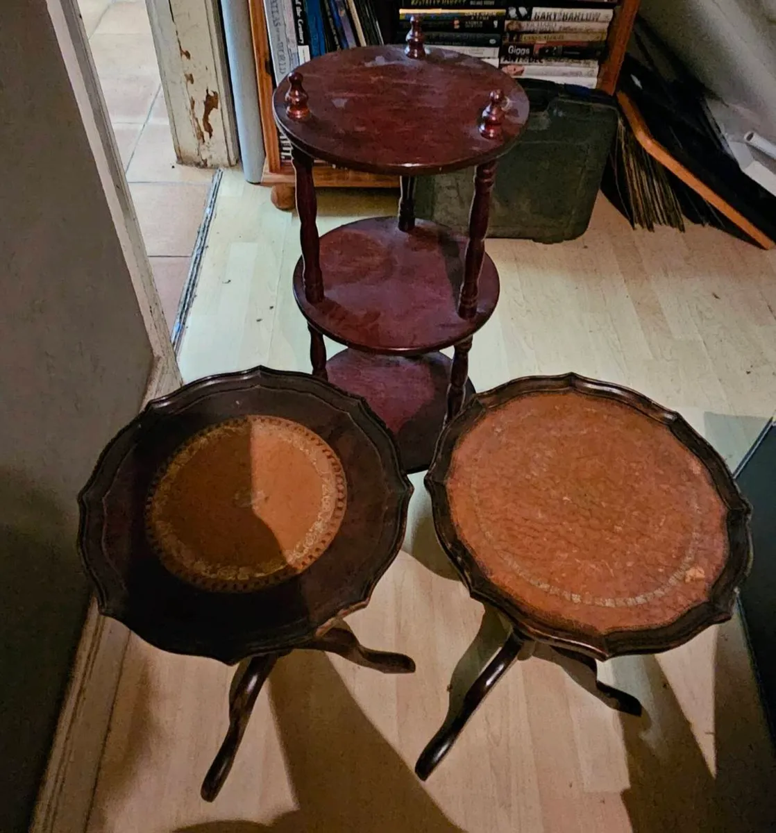 Small Mahogany Vintage Tables - Image 3