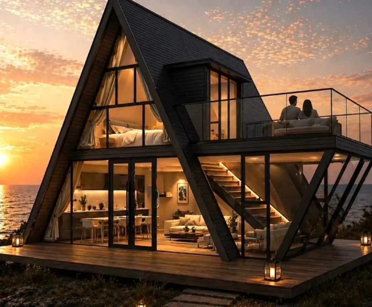 Used Prefabricated Prefab 2 Storey Log Cabin Home. - Image 1