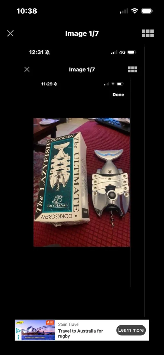 Vintage ‘The Lazy Fish’ Corkscrew - Image 1