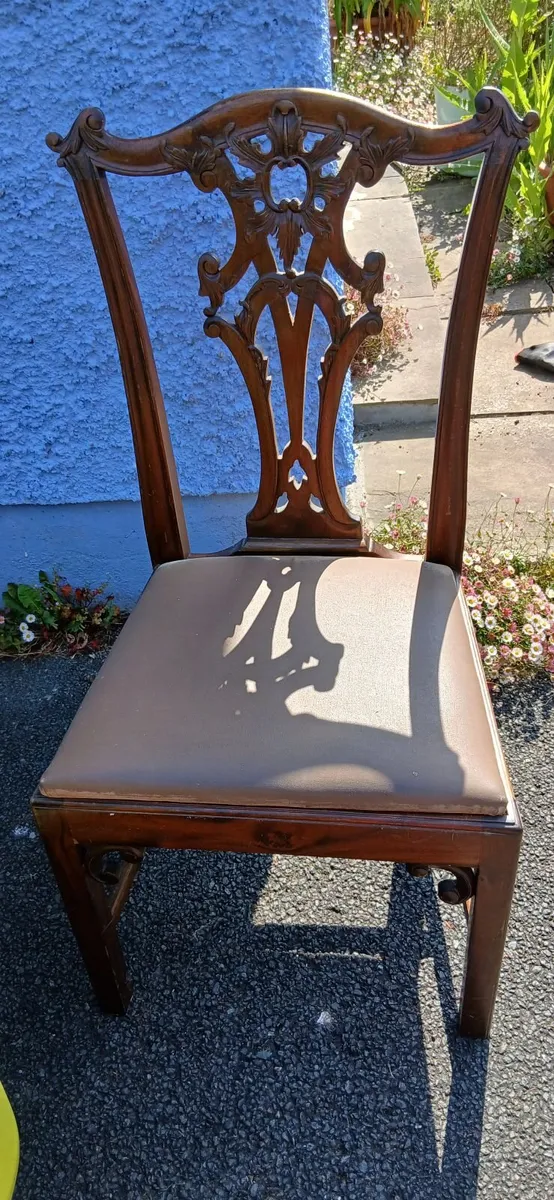 Mahogany dining room chairs - Image 4