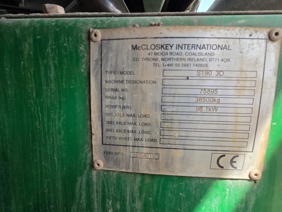 2019' McCloskey S190 3 Deck Screener - Image 4