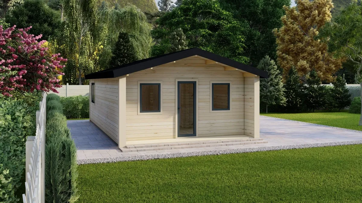 Ecohome Log Cabins 2 Bed 40 sq.m. 5m x 8.7m - Image 1