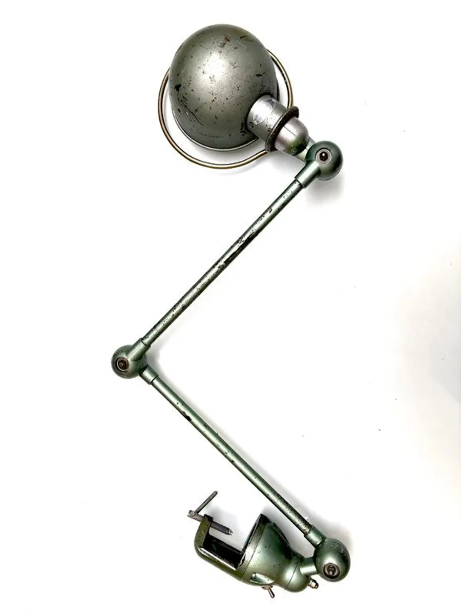 Vintage Jielde Double Arm Clamp Lamp Original French Industrial Light - Image 1