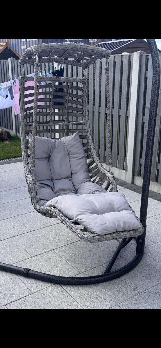 EZ Living Furniture - grey  Egg  lounge chair - Image 1