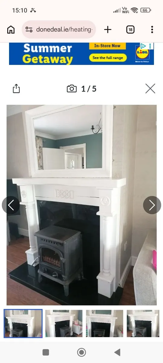 Fireplace and mirror stove not included - Image 3
