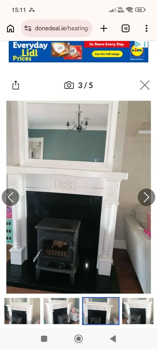 Fireplace and mirror stove not included - Image 4