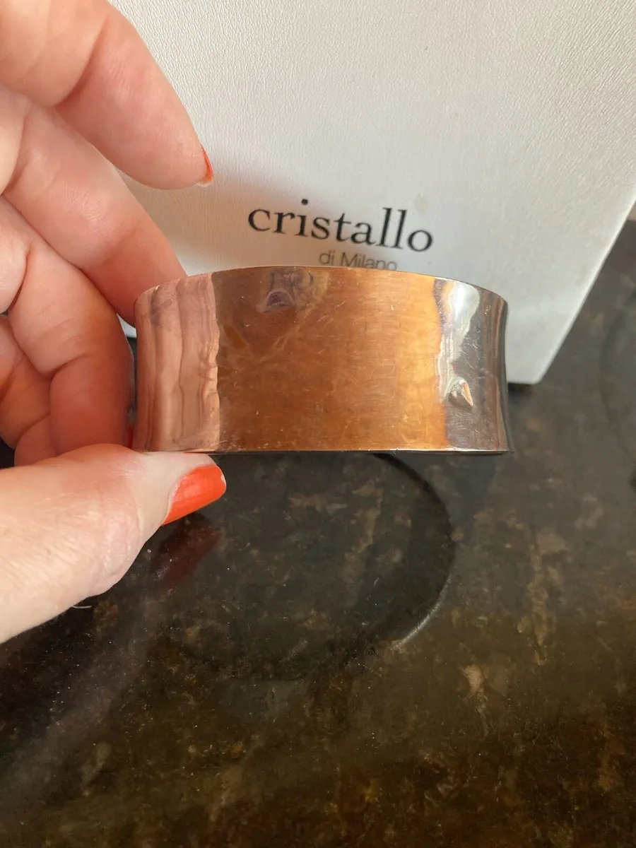 Heavy Sterling Silver cuff bracelet - Image 1