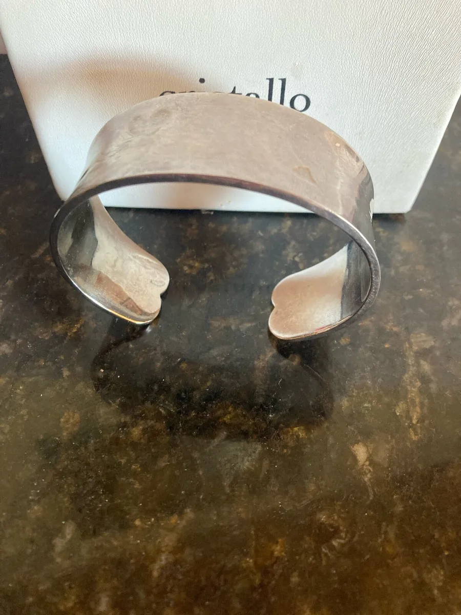 Heavy Sterling Silver cuff bracelet - Image 2