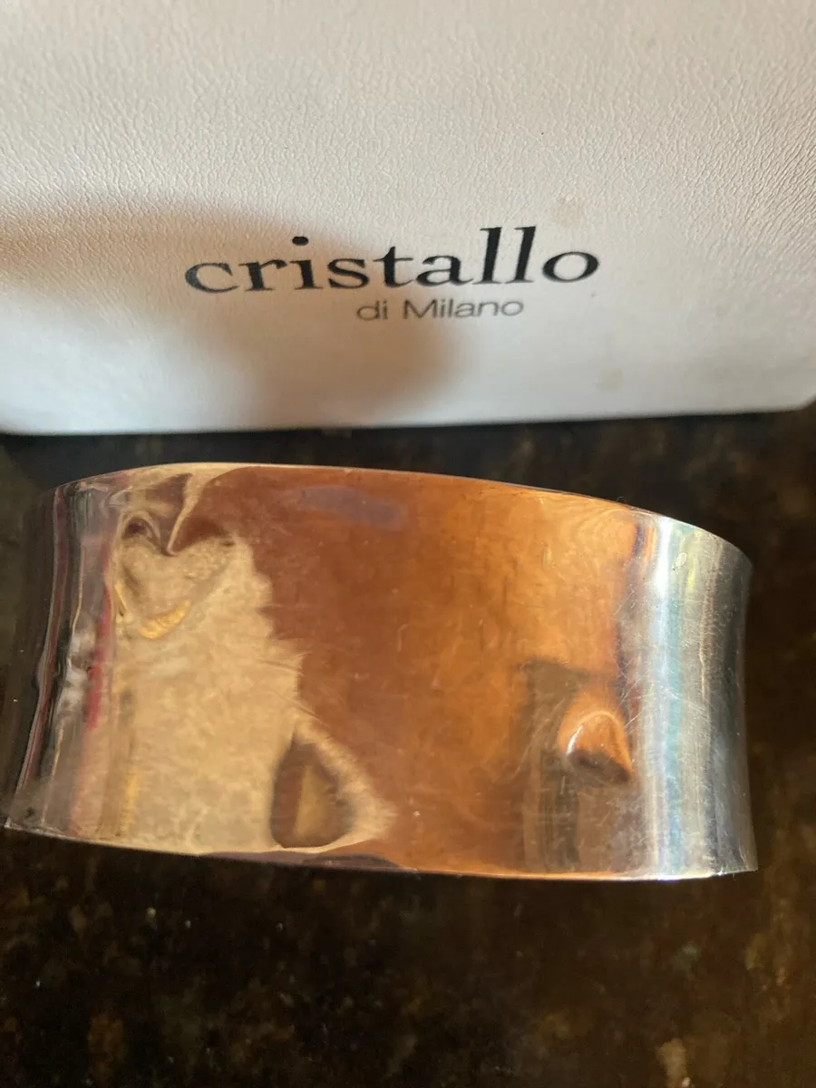 Heavy Sterling Silver cuff bracelet - Image 3