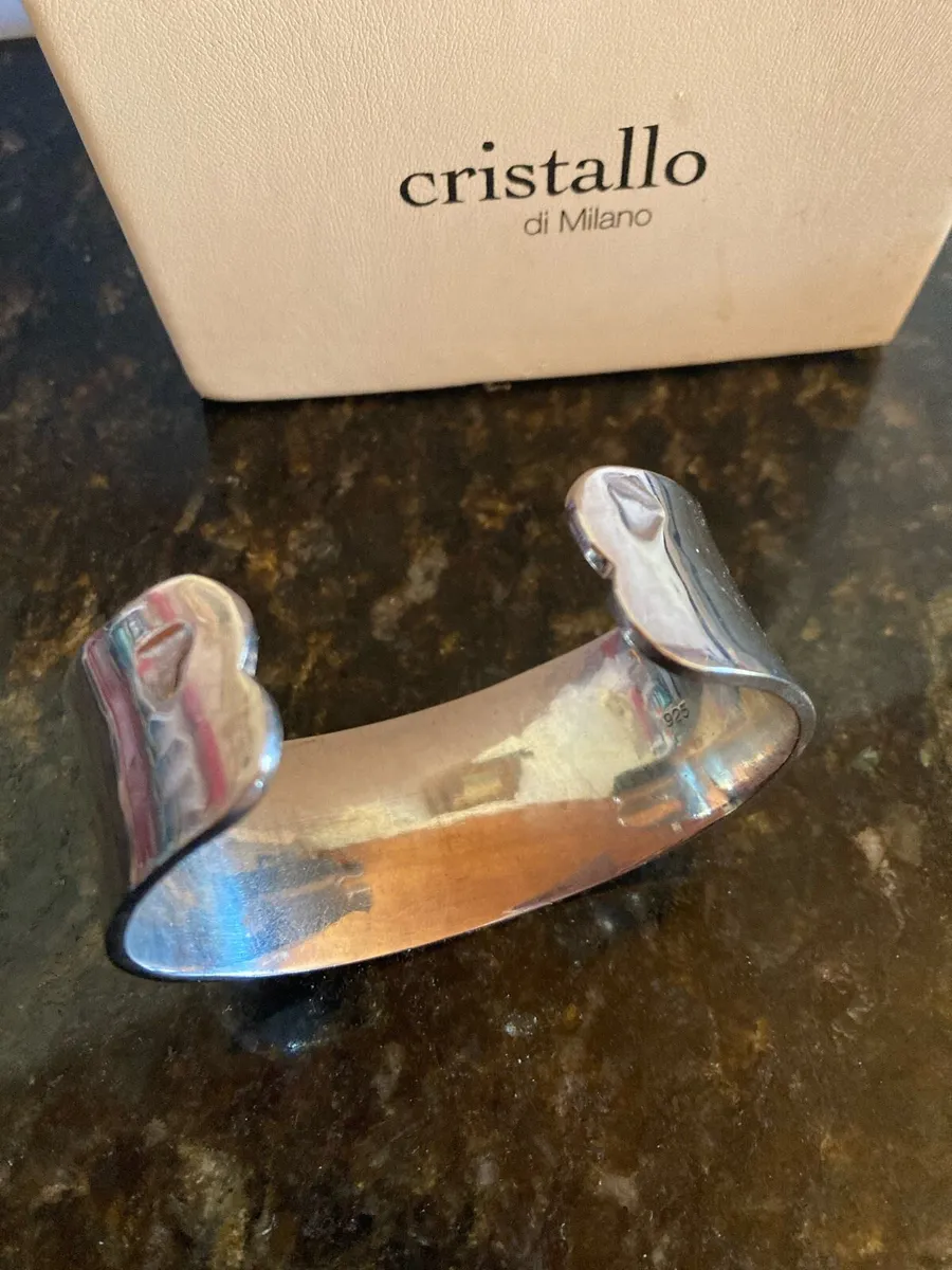 Heavy Sterling Silver cuff bracelet - Image 4