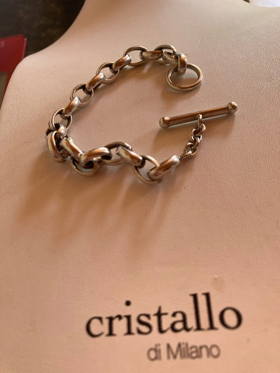 Sterling Silver T bar bracelet - Image 1