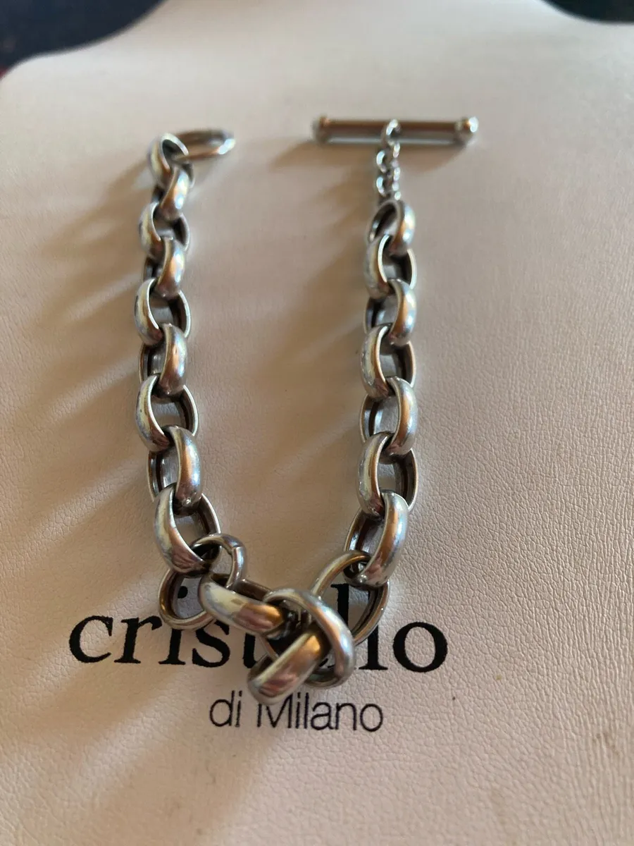 Sterling Silver T bar bracelet - Image 2