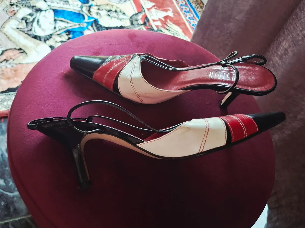 Genuine Leather Italian-Style Slingbacks – Size 5 - Image 1