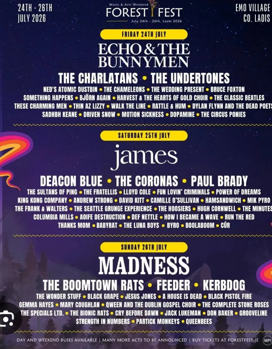 Campervan ticket forest festival