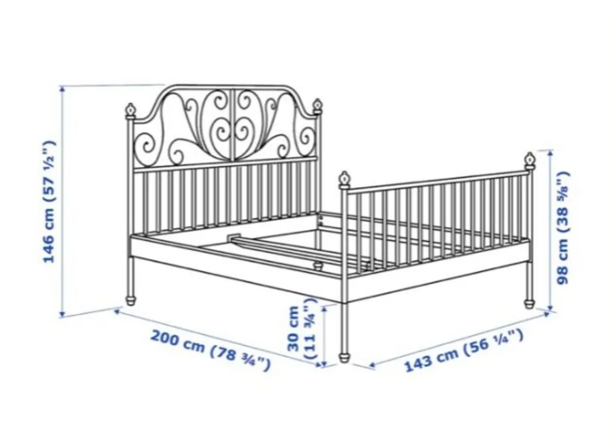 Double Bed Frame    FREE    (IKEA Leirvik) - Image 3