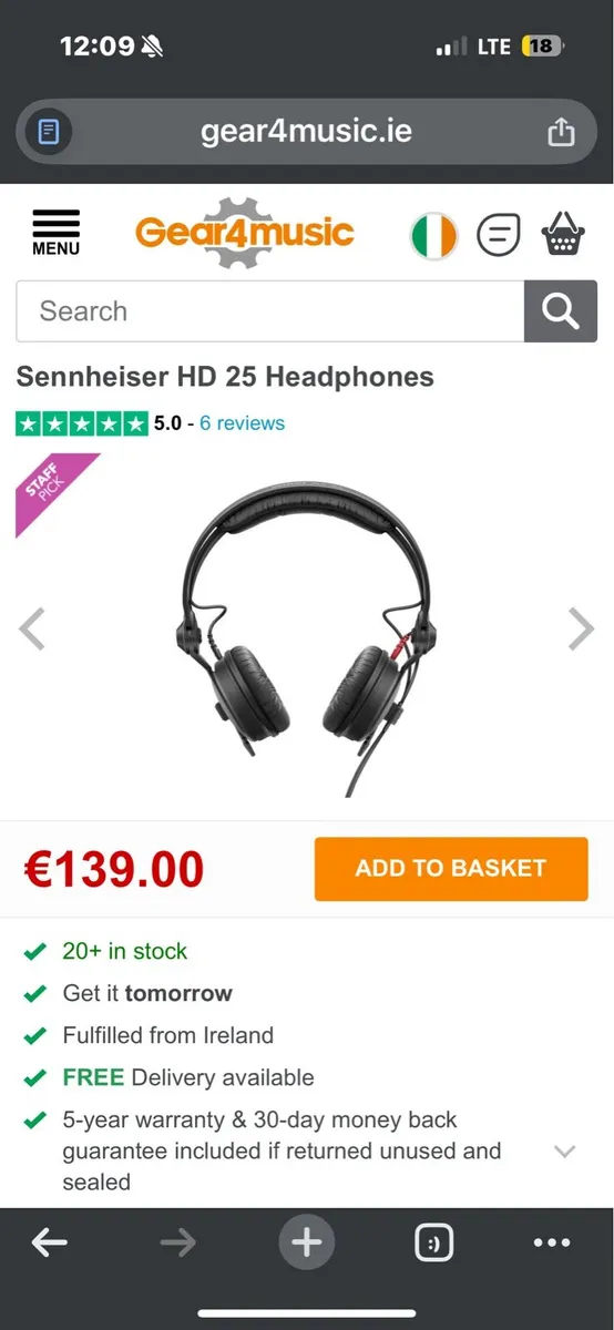 Sennheiser HD 25 DJ headphones - Image 1