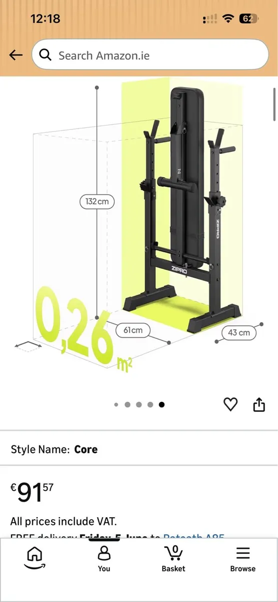 60 kg barbell set and bench - Image 4