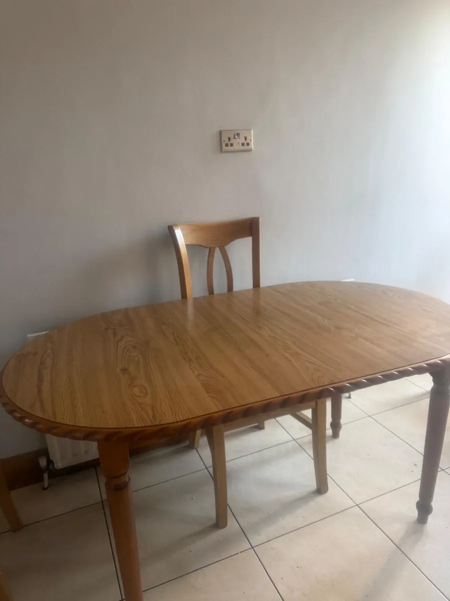 Natural teak dining table - Image 3