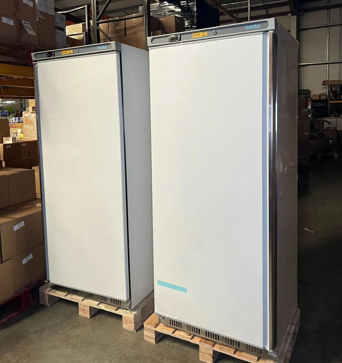 2x Polar 600Ltr Stainless Steel Commercial Fridges - Image 1