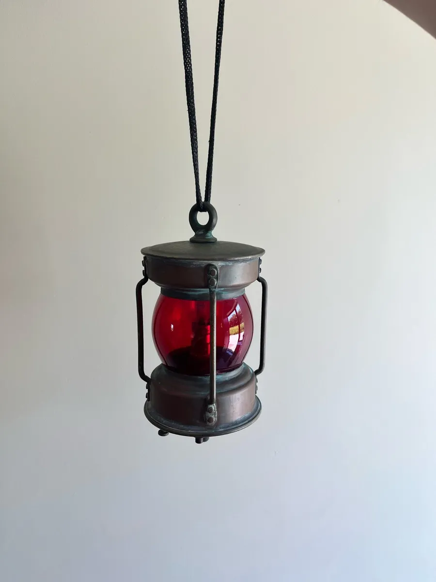 Antique Copper Ships Lamp - Image 2