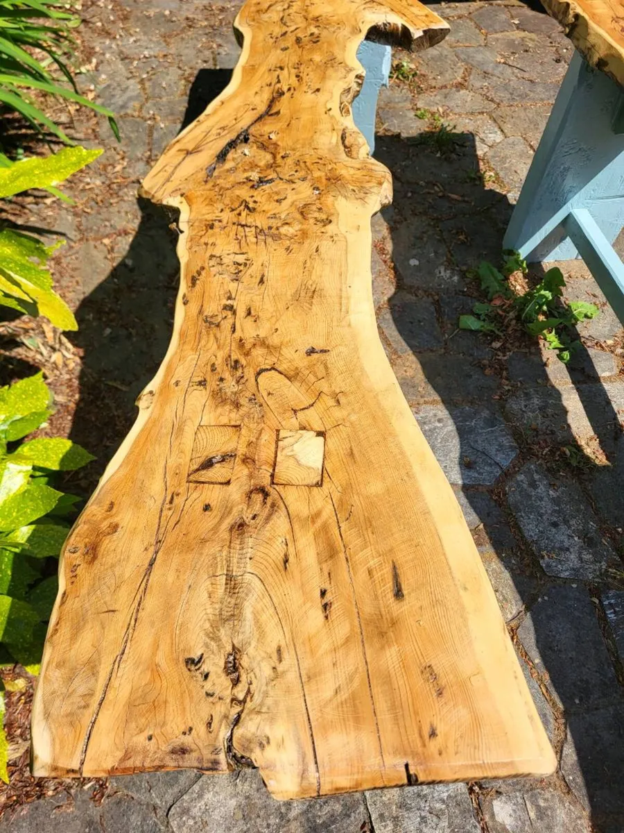 Garden Furniture, Solid Wood Benches and Table - Image 1
